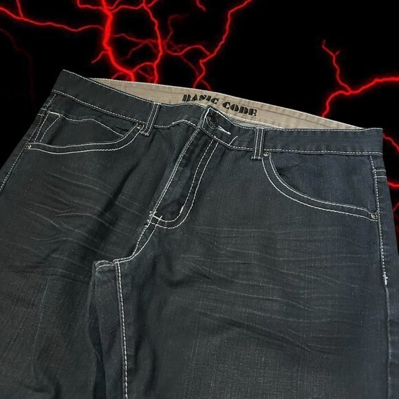 straight baggy studded y2k grunge skater jeans - Picture 3 of 7